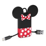 Tribe - Minnie Mouse - Disney - Lightning USB Cable - Keychain - Data and Charging for Apple, iPhone - MFi Certified - 22 cm