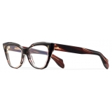 Cutler & Gross - 9288 Cat Eye Optical Glasses - Striped Brown Havana - Luxury - Cutler & Gross Eyewear