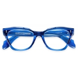 Cutler & Gross - 9288 Cat Eye Optical Glasses - Prussian Blue - Luxury - Cutler & Gross Eyewear