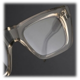 Cutler & Gross - The Great Frog Love and Death Cat Eye Optical Glasses - Sand Crystal - Luxury - Cutler & Gross Eyewear