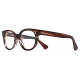 Cutler & Gross - 9298 Cat Eye Optical Glasses - Striped Brown Havana - Luxury - Cutler & Gross Eyewear