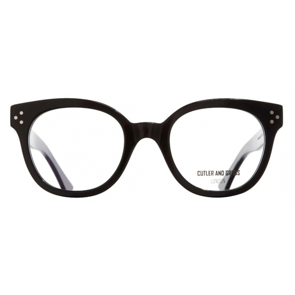 Cutler & Gross - 1298 Cat Eye Optical Glasses - Blue on Black - Luxury - Cutler & Gross Eyewear