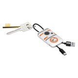 Tribe - BB-8 - Star Wars - Micro USB Cable - Keychain - Data and Charging for Android, Samsung, HTC, Nokia, Sony - 22 cm