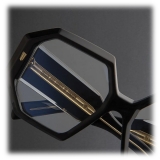 Cutler & Gross - 9324 Square Optical Glasses - Black on Crystal - Luxury - Cutler & Gross Eyewear