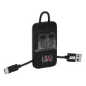 Tribe - Darth Vader - Star Wars - Micro USB Cable - Keychain - Data and Charging for Android, Samsung, HTC, Nokia, Sony - 22 cm