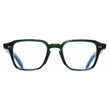 Cutler & Gross - GR07 Square Optical Glasses - Striped Dark Green - Luxury - Cutler & Gross Eyewear