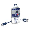 Tribe - RD-D2 - Star Wars - Micro USB Cable - Keychain - Data and Charging for Android, Samsung, HTC, Nokia, Sony - 22 cm