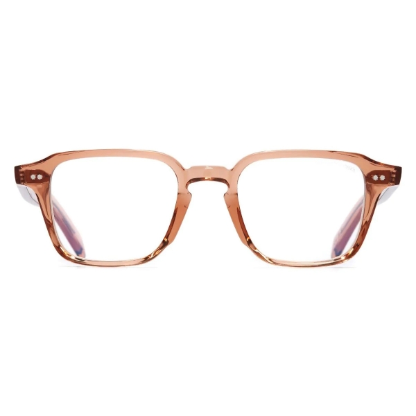Cutler & Gross - GR07 Square Optical Glasses - Crystal Peach - Luxury - Cutler & Gross Eyewear