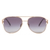 Miu Miu - Occhiali Miu Miu Logo - Pilota - Ottone Fumo Sfumato - Occhiali da Sole - Miu Miu Eyewear