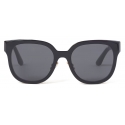 Miu Miu - Miu Miu Logo Sunglasses - Square - Black Slate Gray - Sunglasses - Miu Miu Eyewear