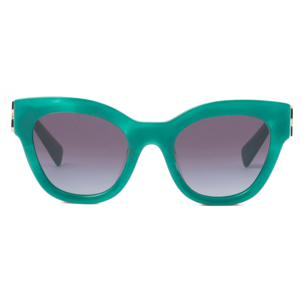 Miu Miu - Miu Miu Glimpse Sunglasses - Cat Eye - Peacock Blue Gradient Grafite - Sunglasses - Miu Miu Eyewear