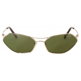 Emilio Pucci - Cat-Eye Sunglasses - Gold Dark Green Dark Brown - Sunglasses - Emilio Pucci Eyewear