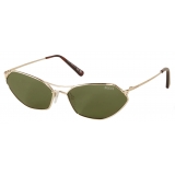 Emilio Pucci - Cat-Eye Sunglasses - Gold Dark Green Dark Brown - Sunglasses - Emilio Pucci Eyewear
