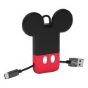 Tribe - Mickey Mouse - Disney - Micro USB Cable - Keychain - Data and Charging for Android, Samsung, HTC, Nokia, Sony - 22 cm