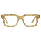 Cutler & Gross - 1386 Square Optical Glasses - Honey Alabaster - Luxury - Cutler & Gross Eyewear