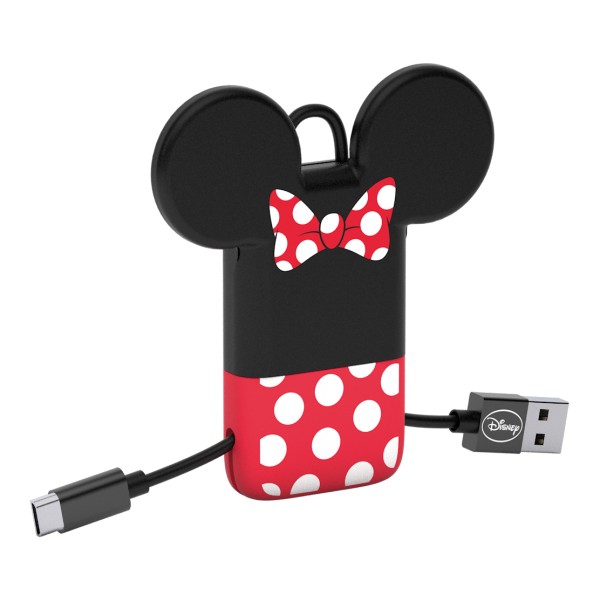 Tribe - Minnie - Disney - Cavo Micro USB - Portachiavi - Dati e Ricarica per Android, Samsung, HTC, Nokia, Sony - 22 cm