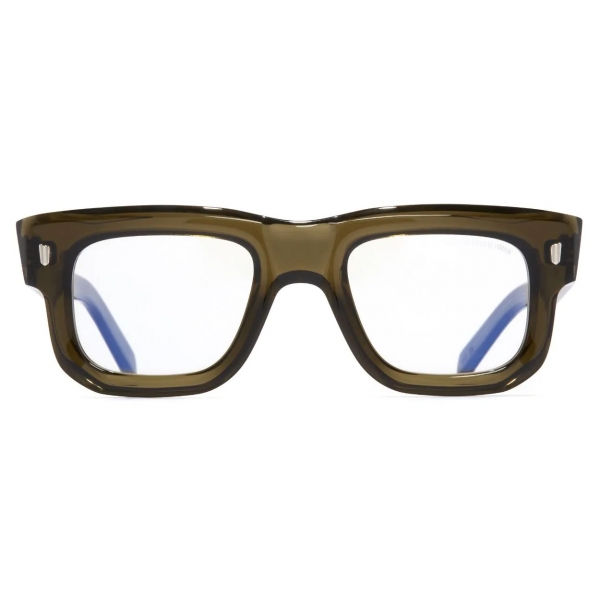 Cutler & Gross - 1402 Square Optical Glasses - Olive - Luxury - Cutler & Gross Eyewear