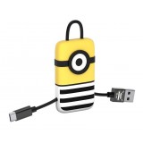 Tribe - Jail Time - Minions - Micro USB Cable - Keychain - Data and Charging for Android, Samsung, HTC, Nokia, Sony - 22 cm