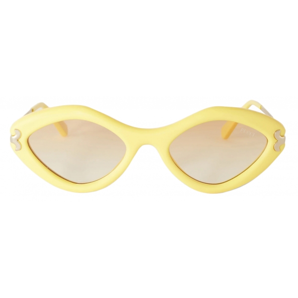 Emilio Pucci - Geometric Sunglasses - Light Yellow Light Orange - Sunglasses - Emilio Pucci Eyewear