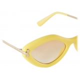 Emilio Pucci - Geometric Sunglasses - Light Yellow Light Orange - Sunglasses - Emilio Pucci Eyewear
