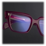 Cutler & Gross - 9347 Square Optical Glasses - Opal Fuchsia - Luxury - Cutler & Gross Eyewear