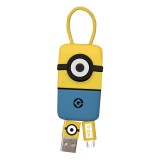 Tribe - Carl - Minions - Micro USB Cable - Keychain - Data and Charging for Android, Samsung, HTC, Nokia, Sony - 22 cm