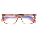 Cutler & Gross - The Great Frog Dagger Square Optical Glasses - Cola Crystal - Luxury - Cutler & Gross Eyewear