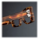 Cutler & Gross - The Great Frog Mini Reaper Square Optical Glasses - Leopard Havana - Luxury - Cutler & Gross Eyewear