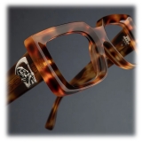 Cutler & Gross - The Great Frog Mini Reaper Square Optical Glasses - Leopard Havana - Luxury - Cutler & Gross Eyewear