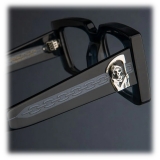 Cutler & Gross - The Great Frog Mini Reaper Square Optical Glasses - Deep Blue Crystal - Luxury - Cutler & Gross Eyewear