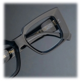 Cutler & Gross - The Great Frog Mini Reaper Square Optical Glasses - Deep Blue Crystal - Luxury - Cutler & Gross Eyewear