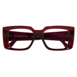 Cutler & Gross - The Great Frog Mini Reaper Square Optical Glasses - Bordeaux - Luxury - Cutler & Gross Eyewear