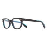 Cutler & Gross - 9521 Square Optical Glasses - Small - Teal on Black - Luxury - Cutler & Gross Eyewear