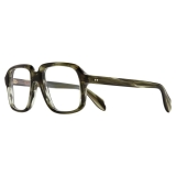 Cutler & Gross - 1397 Square Optical Glasses - Striped Green Havana - Luxury - Cutler & Gross Eyewear