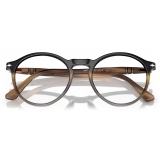 Persol - PO3285V - Black Striped Brown Grey - Optical Glasses - Persol Eyewear