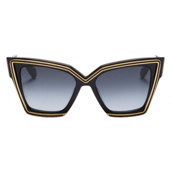 Valentino - Occhiale da Vista V - Grace Cat-Eye Oversize in Acetato con Titanio - Nero - Valentino Eyewear
