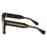 Valentino - V - Grace Oversized Cat Eye Acetate Sunglasses with Titanium Details - Black - Valentino Eyewear