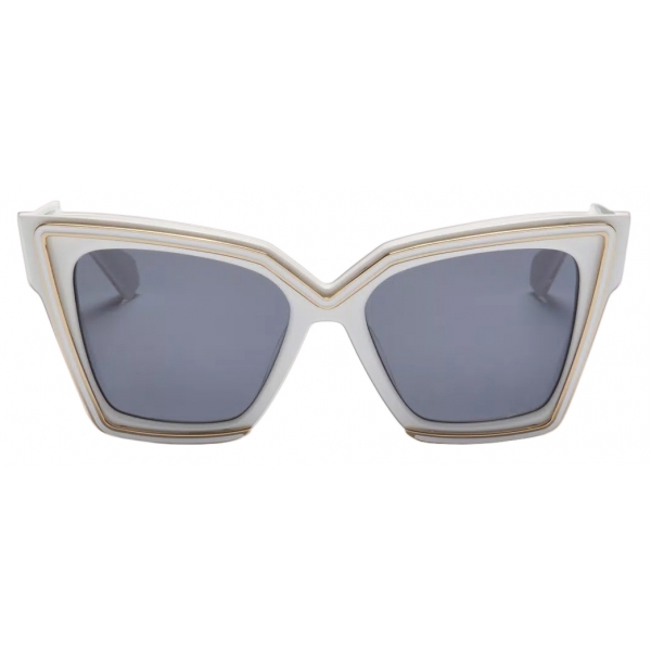 Valentino - Occhiale da Vista V - Grace Cat-Eye Oversize in Acetato con Titanio - Bianco - Valentino Eyewear