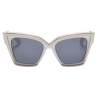 Valentino - Occhiale da Vista V - Grace Cat-Eye Oversize in Acetato con Titanio - Bianco - Valentino Eyewear