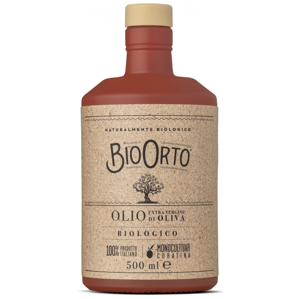 BioOrto - Monocultivar Coratina - Olio Extravergine di Oliva Italiano Biologico - 500 ml