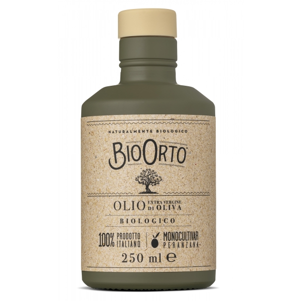 BioOrto - Monocultivar Peranzana - Organic Italian Extra Virgin Olive Oil - 250 ml