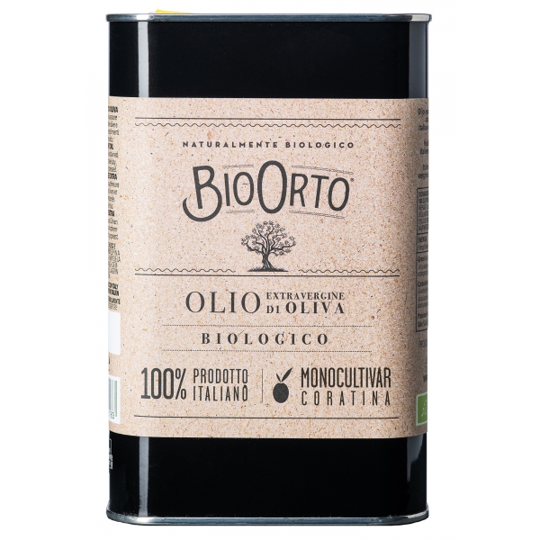 BioOrto - Monocultivar Coratina - Organic Italian Extra Virgin Olive Oil - 3 l
