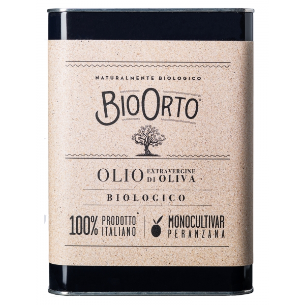 BioOrto - Monocultivar Peranzana - Olio Extravergine di Oliva Italiano Biologico - 1 l