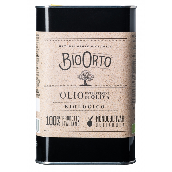 BioOrto - Blend Peranzana Ogliarola - Olio Extravergine di Oliva Italiano Biologico - 3 l