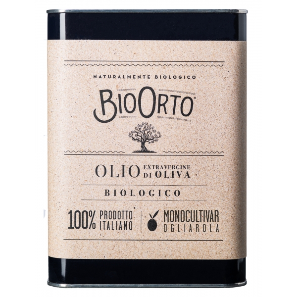 BioOrto - Blend Peranzana Ogliarola - Olio Extravergine di Oliva Italiano Biologico - 1 l