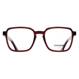 Cutler & Gross - 1361 Square Optical Glasses - Bordeaux Red - Luxury - Cutler & Gross Eyewear