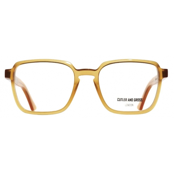 Cutler & Gross - 1361 Square Optical Glasses - Honey - Luxury - Cutler & Gross Eyewear