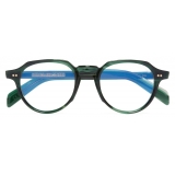 Cutler & Gross - GR06 Round Optical Glasses - Striped Dark Green - Luxury - Cutler & Gross Eyewear