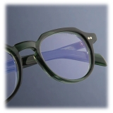 Cutler & Gross - GR06 Round Optical Glasses - Striped Dark Green - Luxury - Cutler & Gross Eyewear