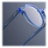 Cutler & Gross - GR06 Round Optical Glasses - Blue Crystal - Luxury - Cutler & Gross Eyewear